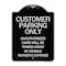 Signmission Customer Parking Unauthorized Cars Towed Away Owners Expense Alum Sign, 18" L, 24" H, BS-1824-24201 A-DES-BS-1824-24201 - alternate 1